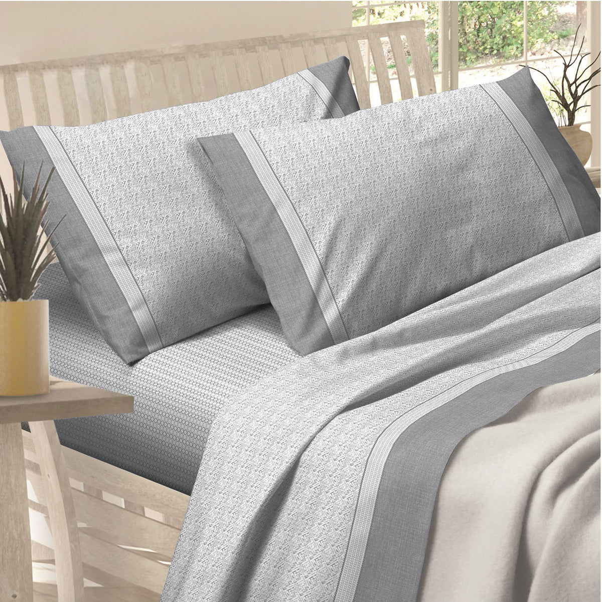 Completo letto lenzuola flanella Preziosa Soffice D21