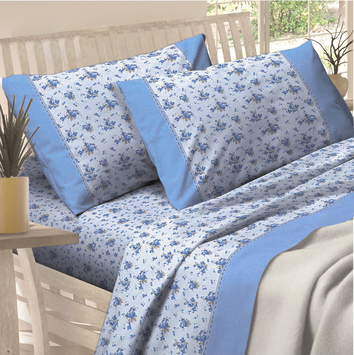 Completo letto lenzuola flanella Preziosa Soffice D24