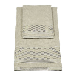 Vingi set asciugamani viso + ospite cotone Sophia verde oliva