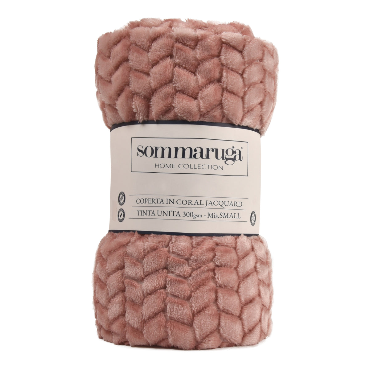 Coperta in coral jacquard Sommaruga Spigato 120x140