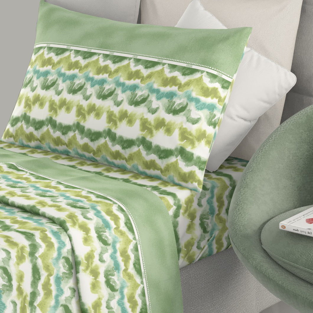 Completo letto Irge cotone fantasia acquarello Spring