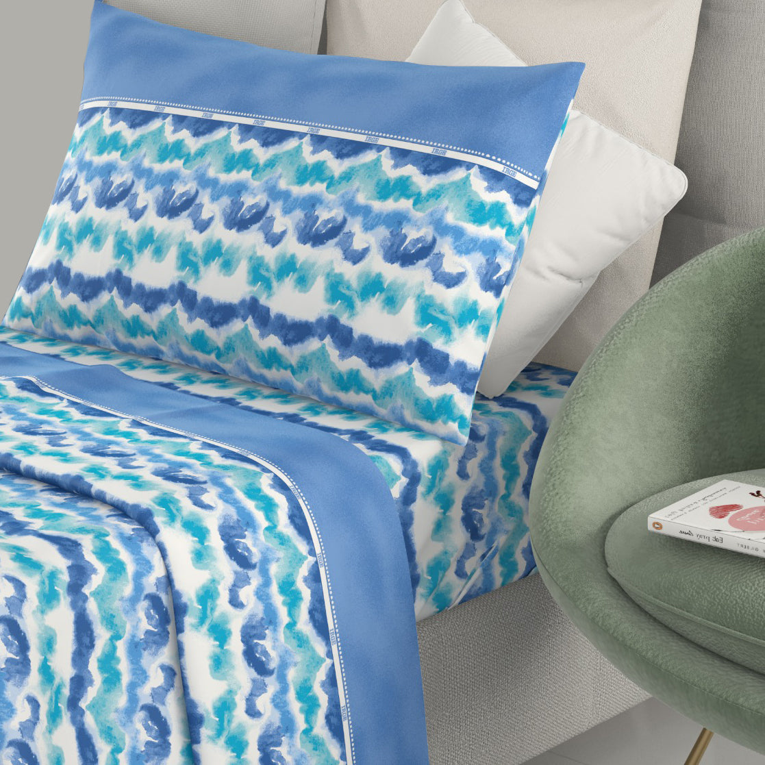 Completo letto Irge cotone fantasia acquarello Spring