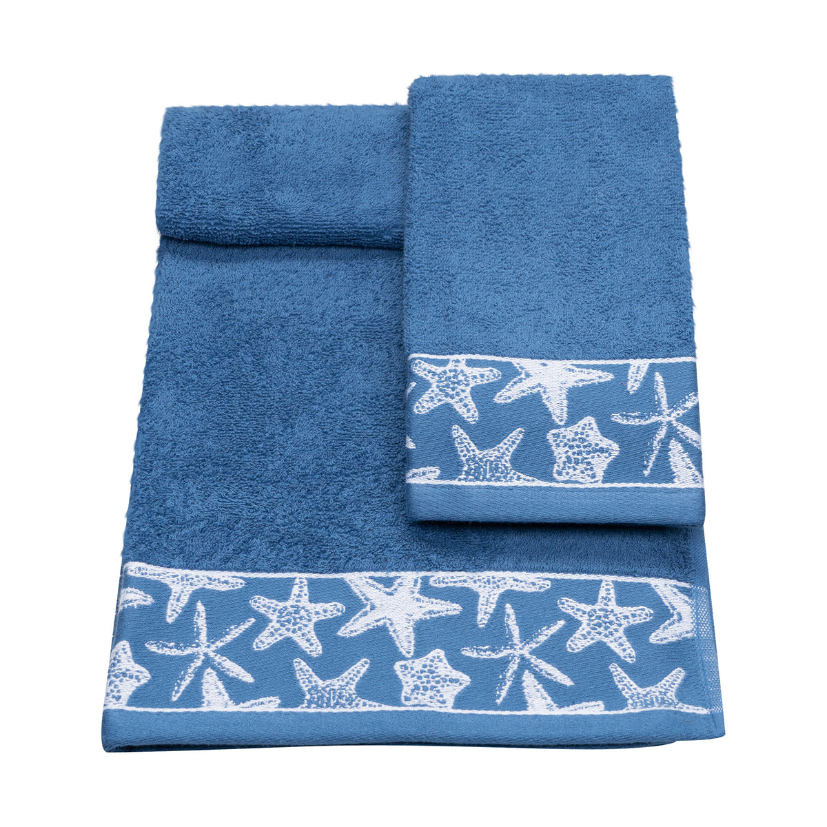 Vingi set asciugamani viso + ospite Star blu
