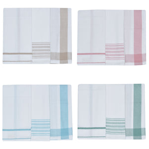Set da 3 strofinacci Preziosa Candido 3 100% cotone naturale