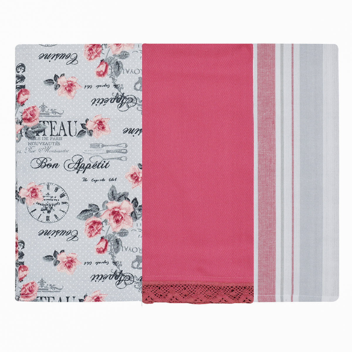 Strofinacci da cucina cotone Preziosa Calisè 3 pezzi