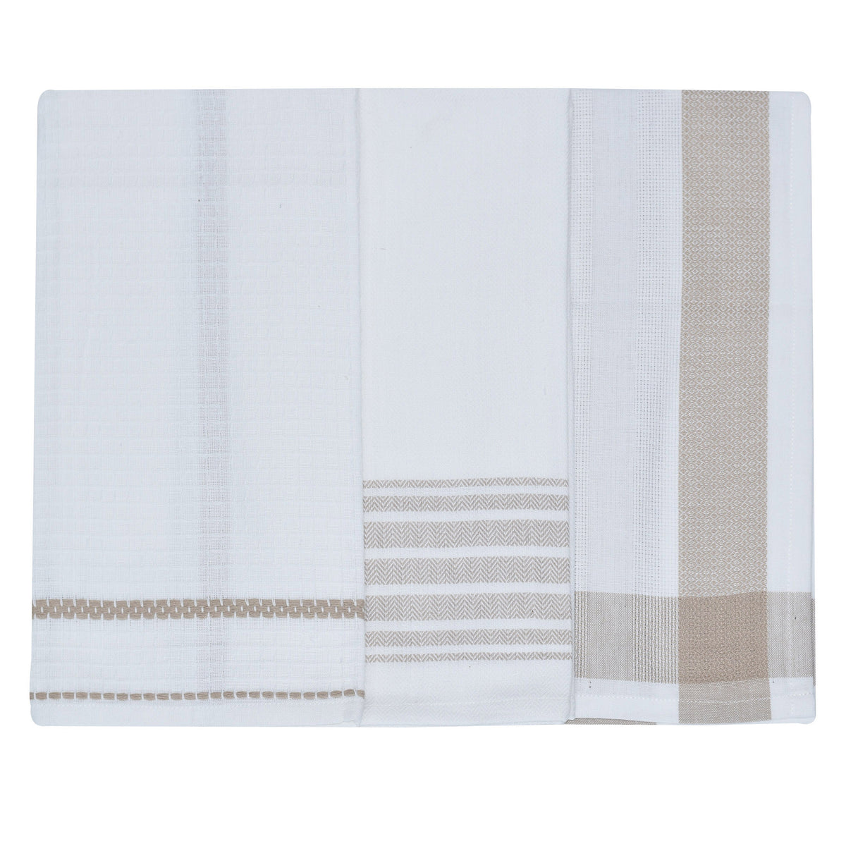 Set da 3 strofinacci Preziosa Candido 3 100% cotone naturale