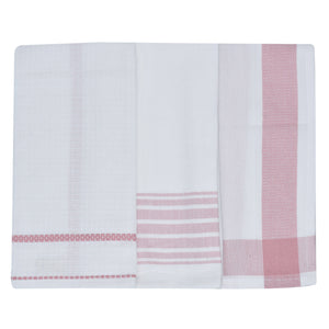 Set da 3 strofinacci Preziosa Candido 3 100% cotone naturale