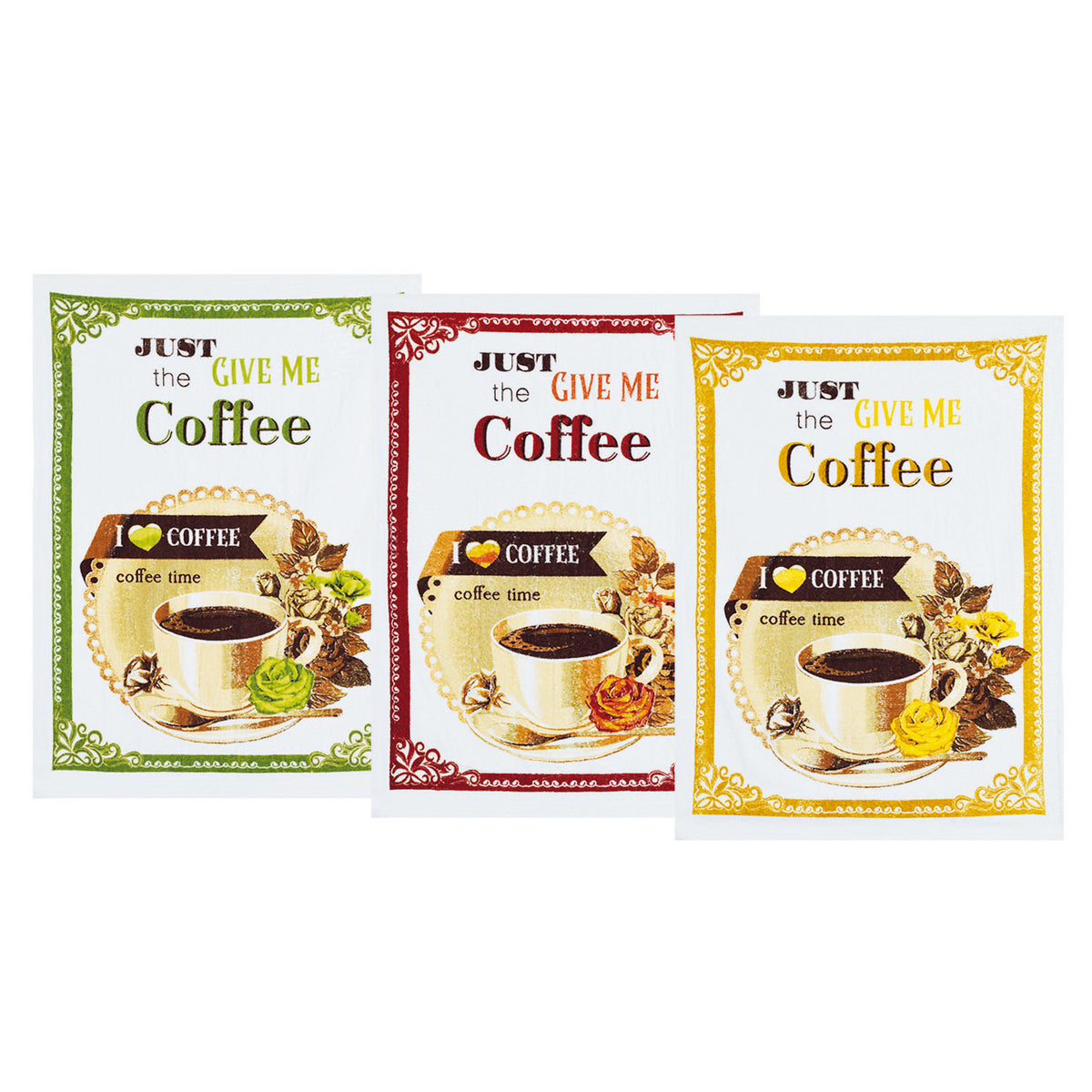 Set da 3 strofinacci Preziosa Macedonia 3A100% cotone