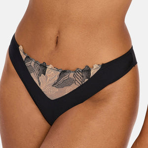 Brasiliana microfibra con tulle ricamato Sans Complexe 30PAP04