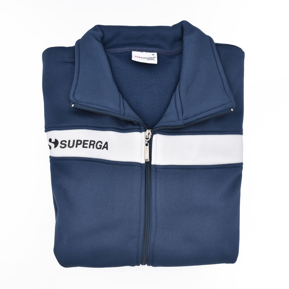 Tuta in cotone felpato uomo Superga 20706 con zip