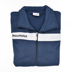 Tuta in cotone felpato uomo Superga 20706 con zip