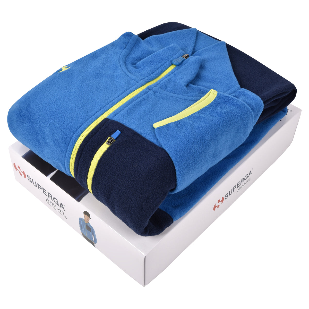 Tuta uomo royal e blu pile micropolar Superga SMW22330 