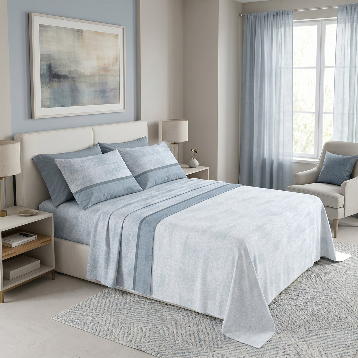 Completo letto 100% cotone Zambaiti switch plein