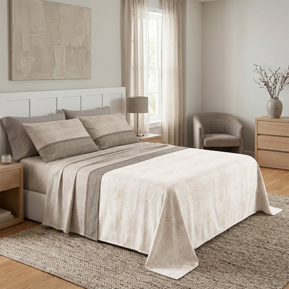 Completo letto 100% cotone Zambaiti switch plein