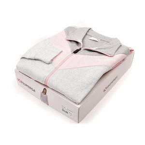 Tuta donna cotone Superga SWS23200 rosa grigio melange