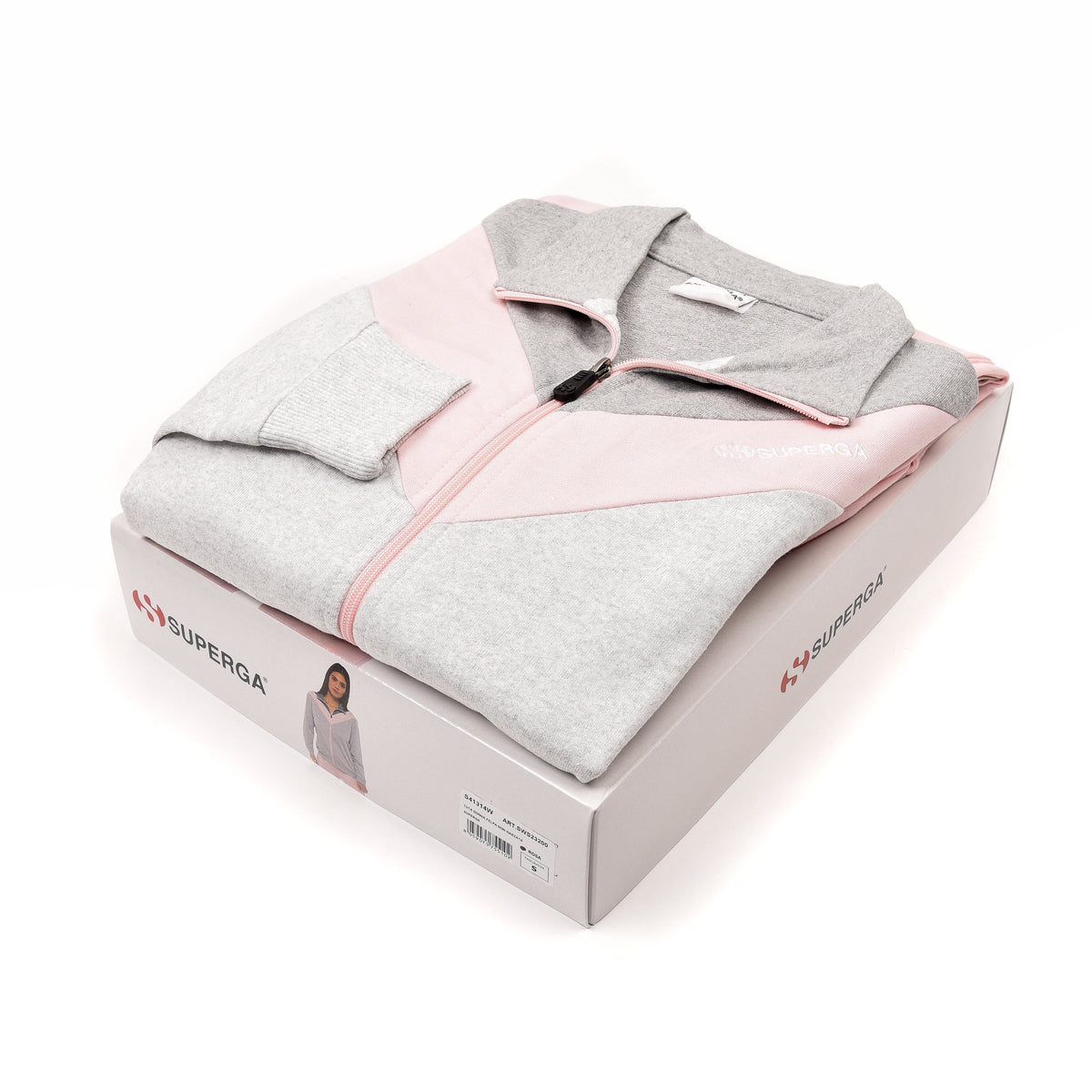 Tuta donna cotone Superga SWS23200 rosa grigio melange