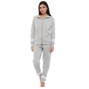 Tuta donna cotone Superga full zip SWS23201 grigio melange