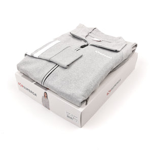 Tuta donna cotone Superga full zip SWS23201 grigio melange