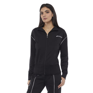 Tuta donna cotone Superga full zip SWS23202 nera