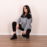 Tuta donna invernale Superga 21673 aperta micropile grigio melange