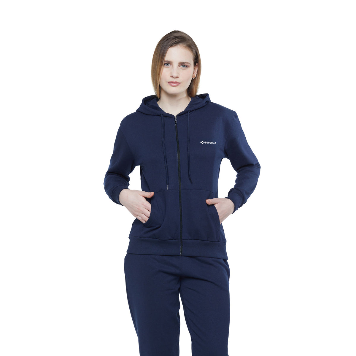 Tuta donna con zip in cotone felpato Superga SWW25800