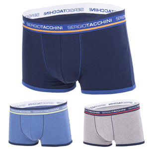 Boxer uomo Sergio Tacchini 20052 cotone elasticizzato 3 pezzi