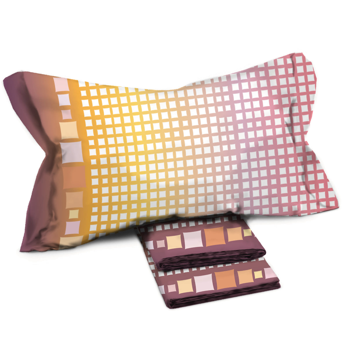 Completo letto Pompea Tapestry lenzuola sopra sotto con angoli federa rosa