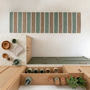 Tappeto a righe antiscivolo Zambaiti jacquard gobelin