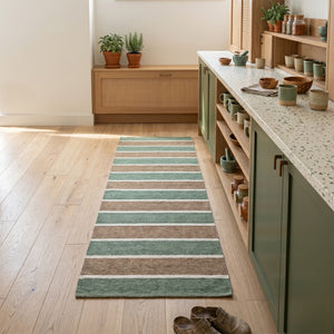 Tappeto a righe antiscivolo Zambaiti jacquard gobelin