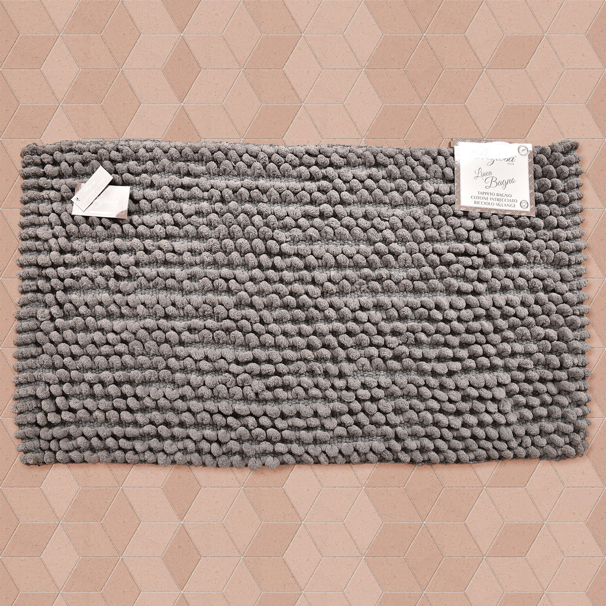 Tappeto bagno Preziosa antiscivolo cotone naturale tinta unita BAT.0034
