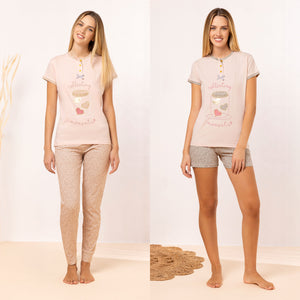 Pigiama Donna Tris con Doppio Pantalone Irge TD50