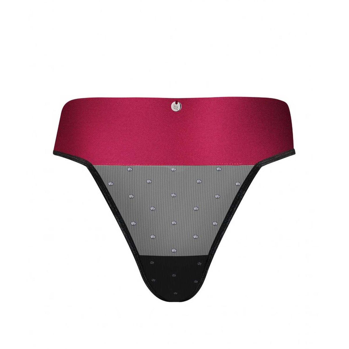 Perizoma sexy trasparente con glitter dots e fiocco Obsessive Tienesy