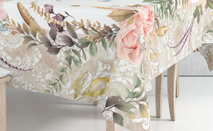 Tovaglia Vingi Tiffany cod. 24 in cotone con rose
