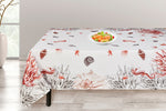Tovaglia Vingi Tiffany cod.A13 Var. B fantasia marina corallo cotone
