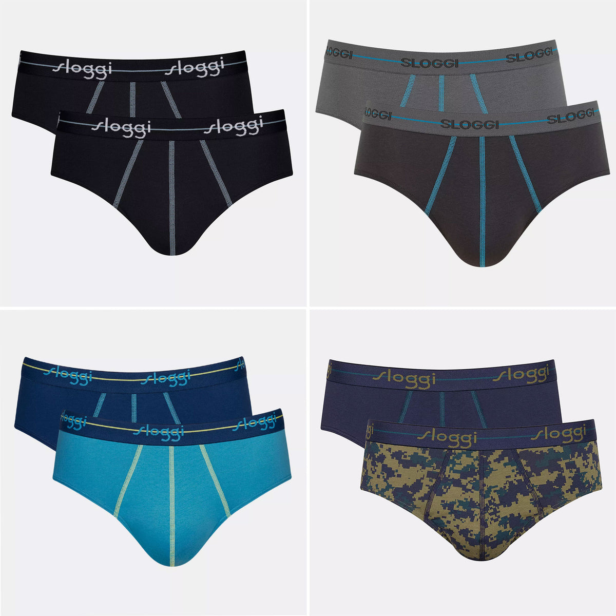Slip uomo Sloggi start midi 2 pezzi 