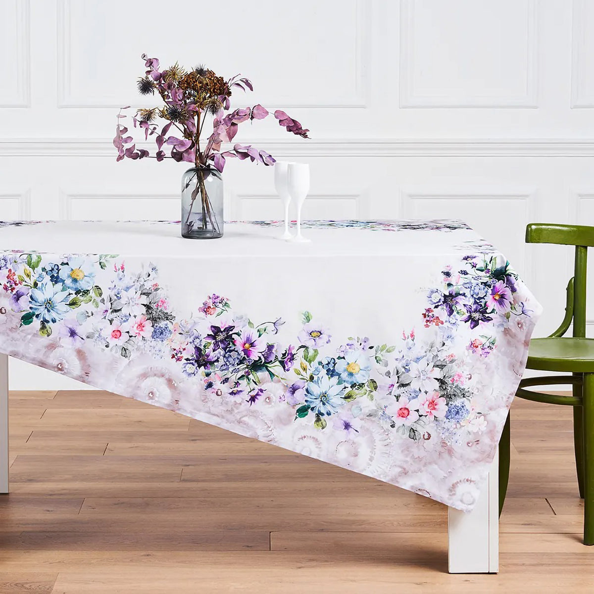 Tovaglia stampa digitale floreale 100% Cotone Vingi Tiffany Dis. 2