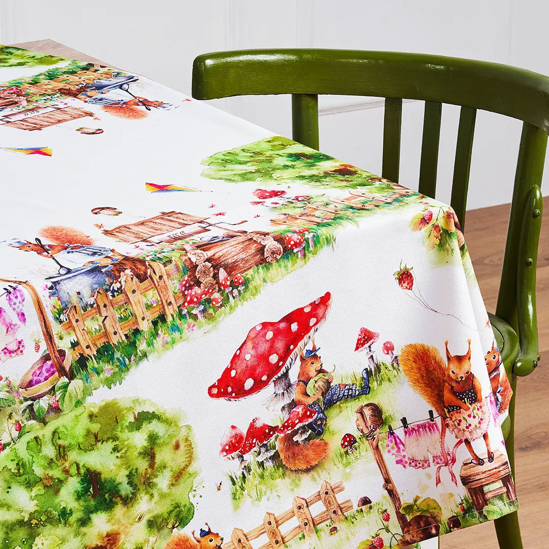 Tovaglia Vingi Tiffany cod.03 fantasia scoiattoli cotone