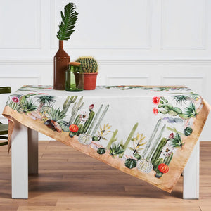 Tovaglia in cotone con cactus e piante tropicali Vingi tiffany Disegno 9