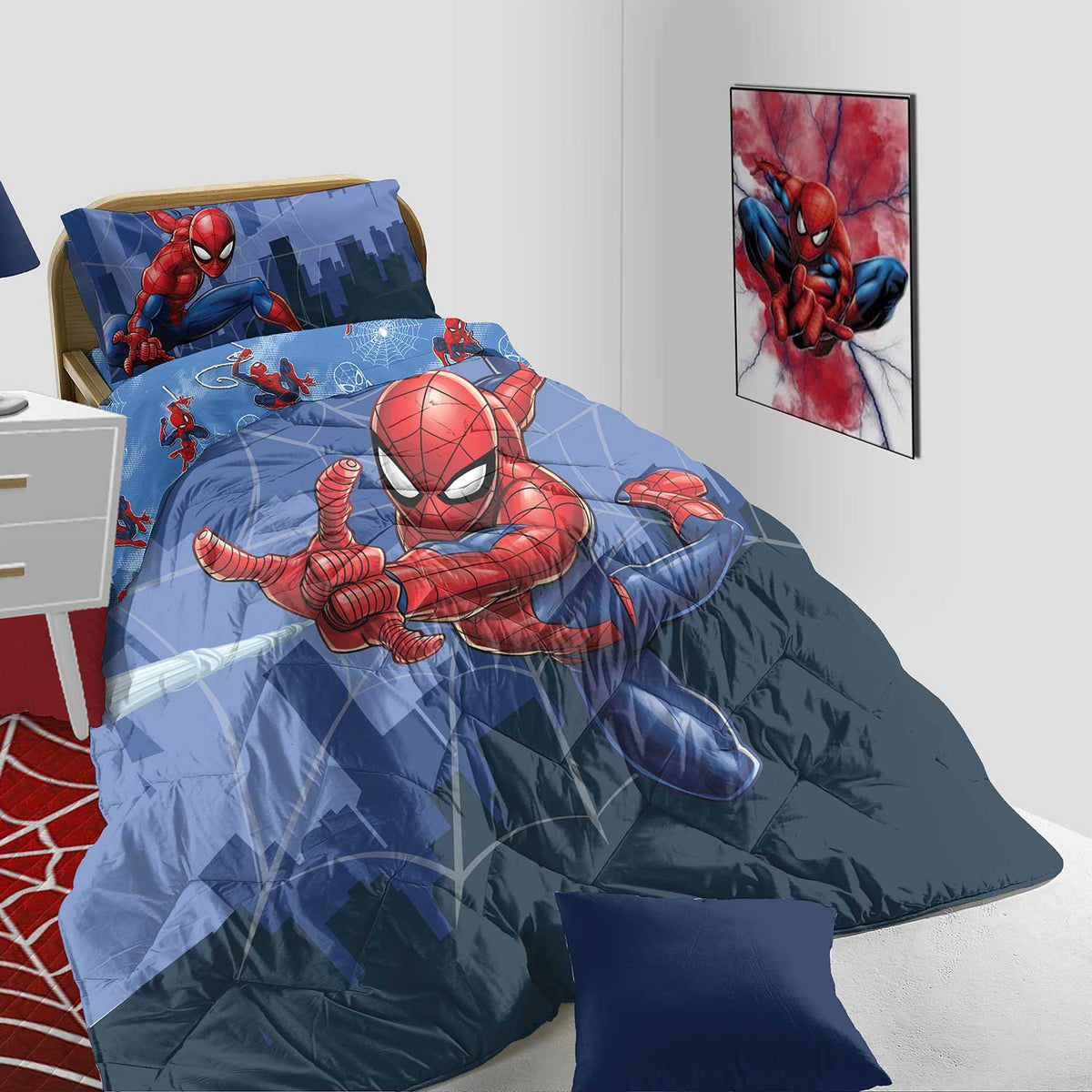 Trapunta invernale in microfibra Spiderman Marvel