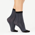 Calzini lavorati gessato Trinket midnight-blue Fiore donna