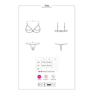 Sexy completino hot Obsessive Tulia Cupless crochless set  