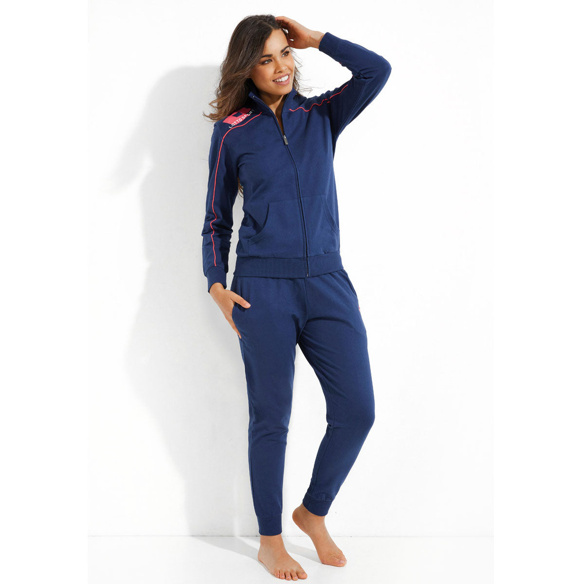 Tuta donna Lotto LA5003 cotone primaverile blu
