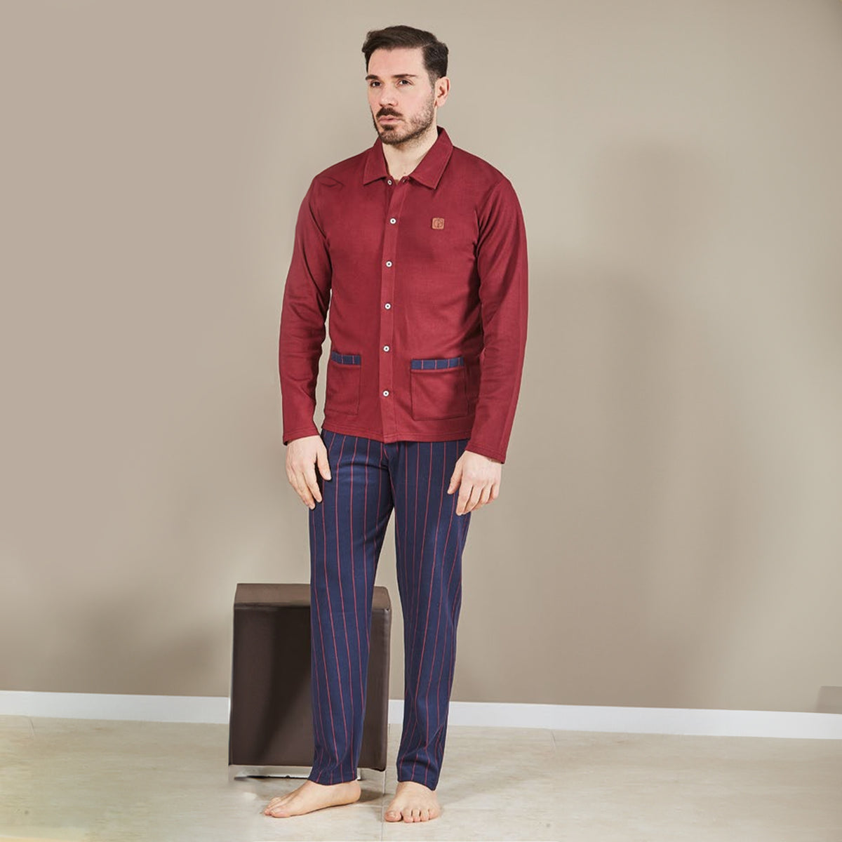 Pigiama uomo caldo cotone Nazareno Gabrielli U5002