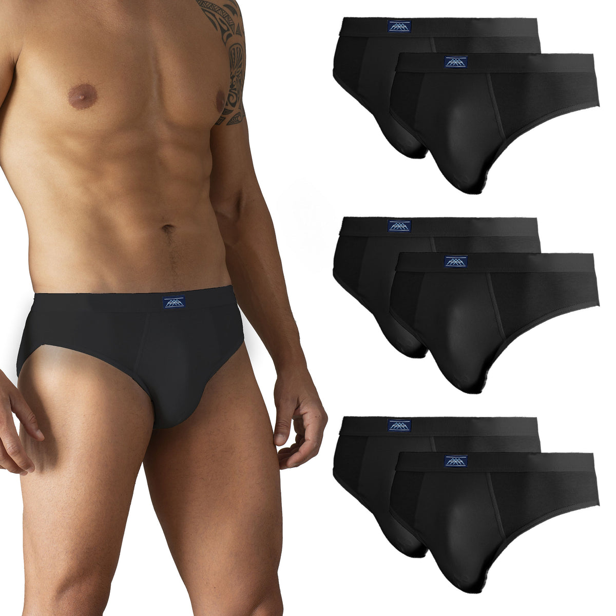 Slip da uomo cotone bielastico Alvada U803 6 pz