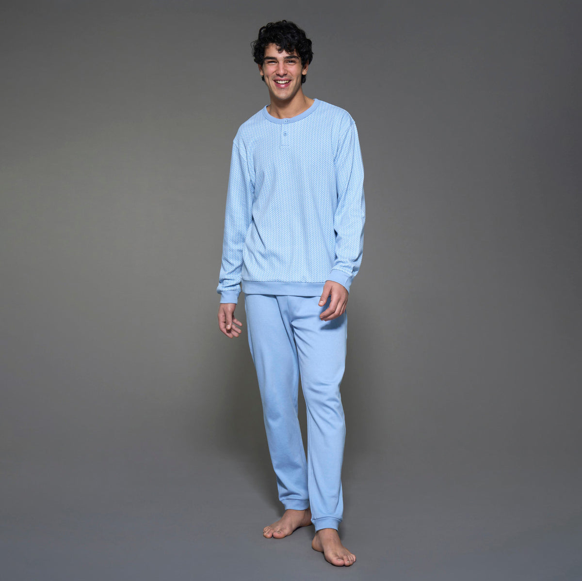 Pigiama uomo 100% caldo cotone Ragno U837N1