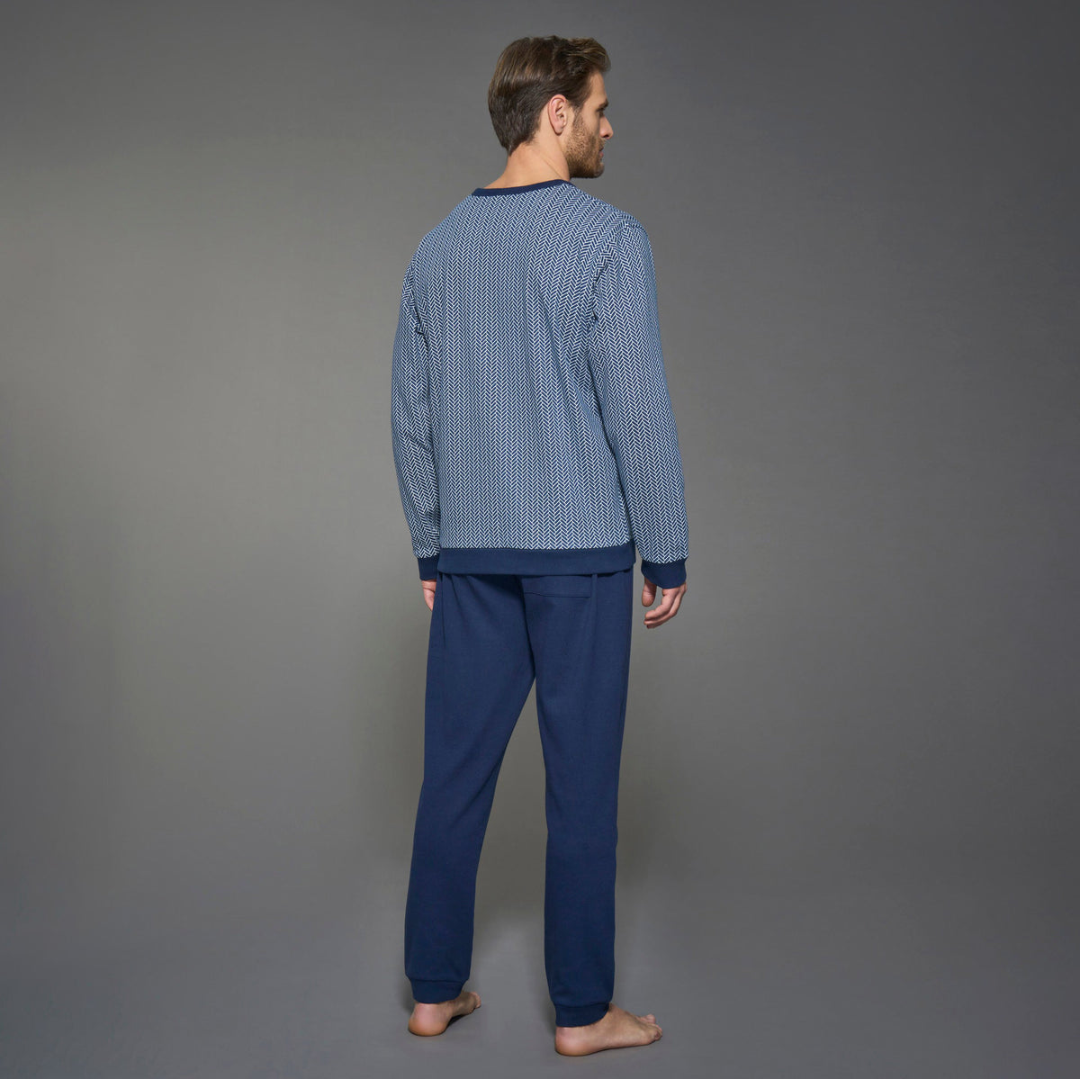 Pigiama uomo 100% caldo cotone Ragno U837N1