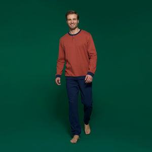 Pigiama uomo 100% caldo cotone Ragno U839N1