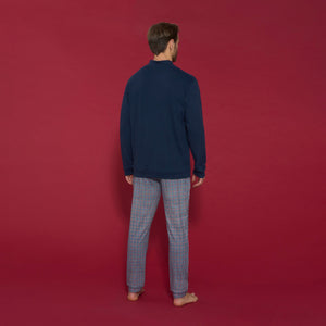 Pigiama uomo 100% caldo cotone a collo alto Ragno U842N0