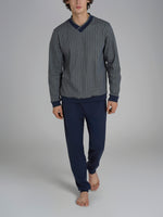 Pigiama uomo scollo a V interlock Ragno U961N2