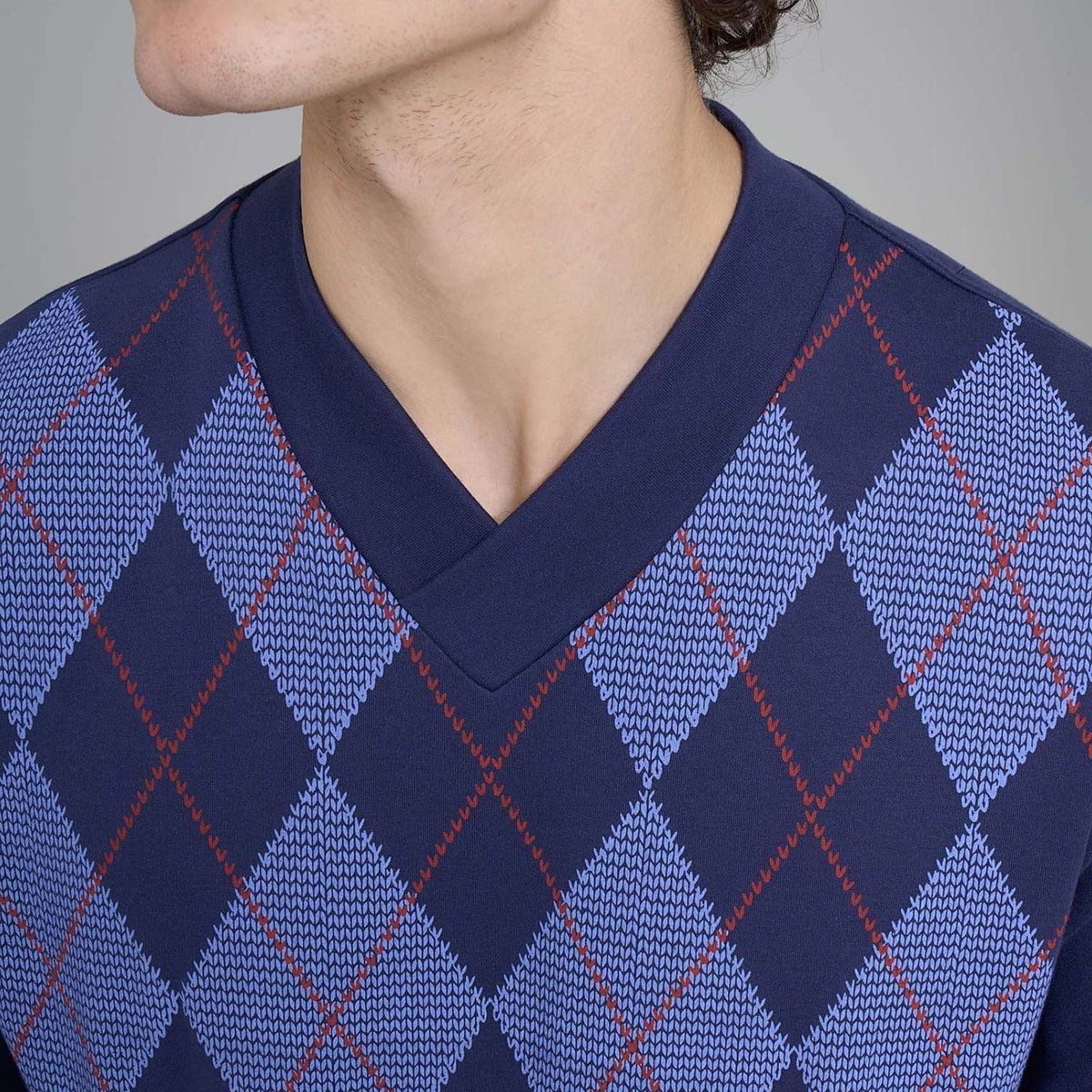 Pigiama uomo a rombi interlock Ragno U962N2